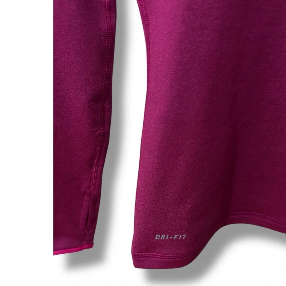 Nike Pro | NWOT Magenta Dri-FIT Hooded Warm Long Sleeve Athletic Top (sz XS/S)